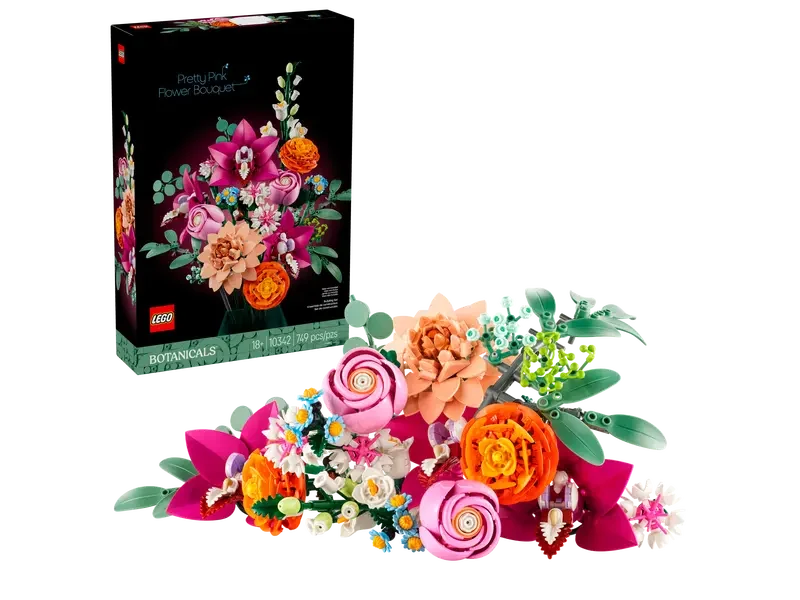 LEGO® Botanicals Vacker rosa blomsterbukett 10342