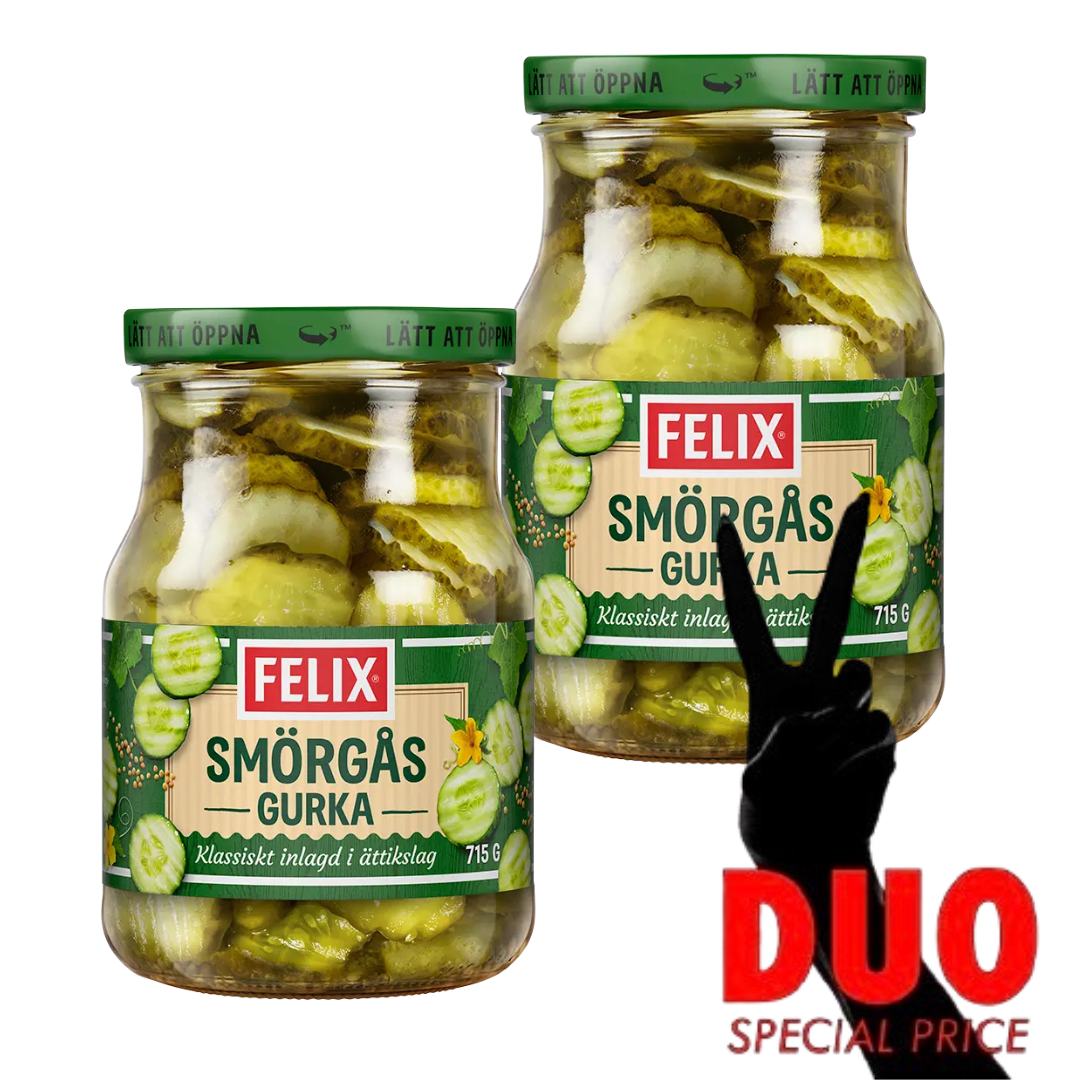 DUO Felix Smörgåsgurka skivad 715 g × 2