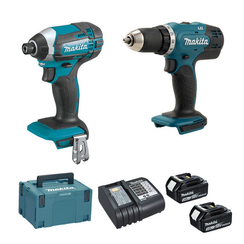 Set med 2 maskiner 18 V Li-Ion MAKITA DLX2141JX2 3 Ah (DTD152 + DDF453)